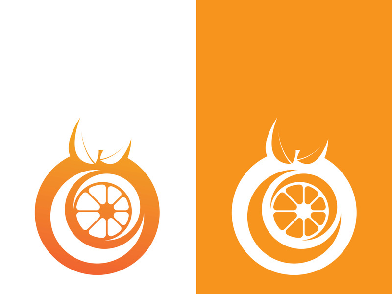 Orange logo design vector icon illustration design