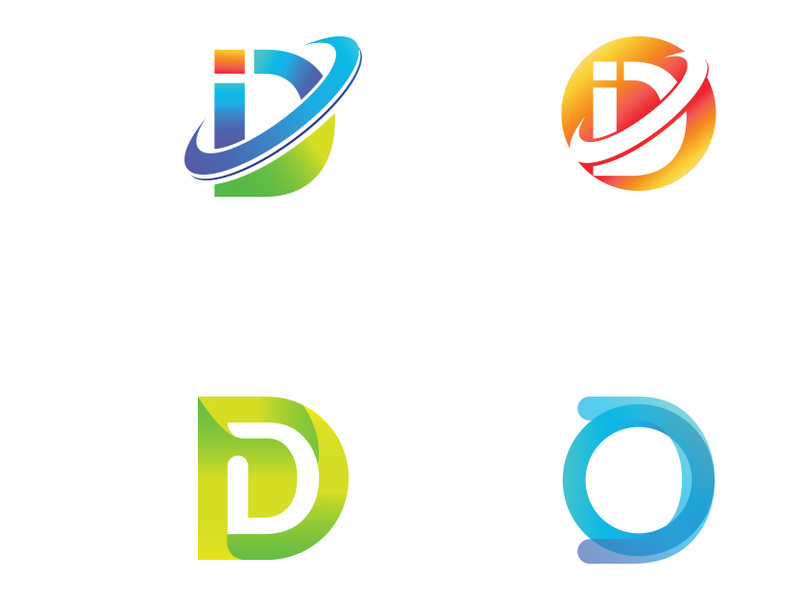 The geometry of the initial logo letter D. Logo design with a minimalist and elegant style. Logo for companies and initials.