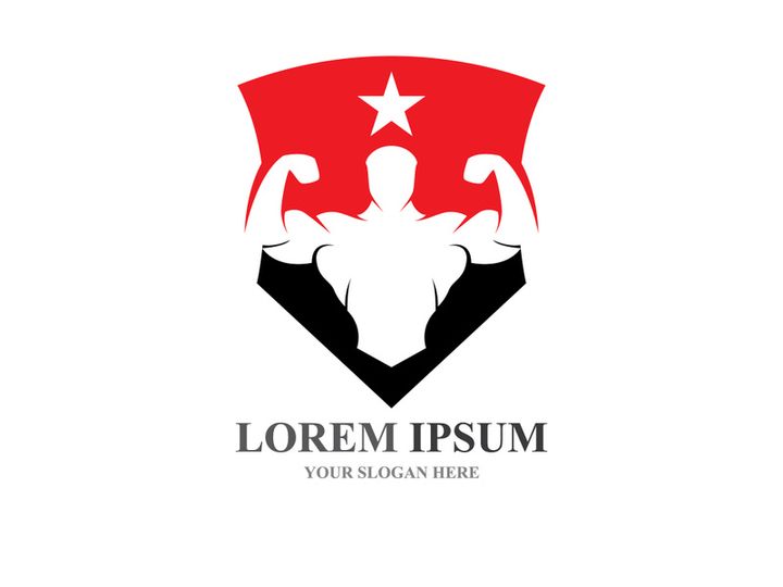 Vector object and Icons for Sport Label  Gym Badge  Fitness Logo Design