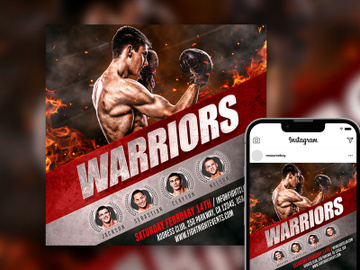 Free Cinematic Boxing Instagram Post Template preview picture