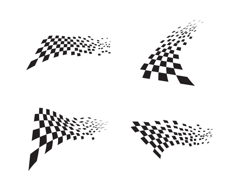 Race flag design illustration