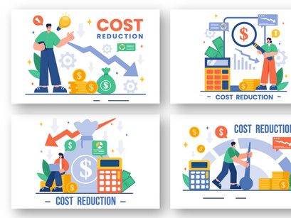 13 Cost Reduction Business Illustration