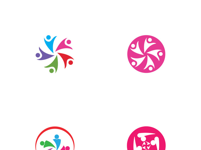 people community logo design with creative idea.