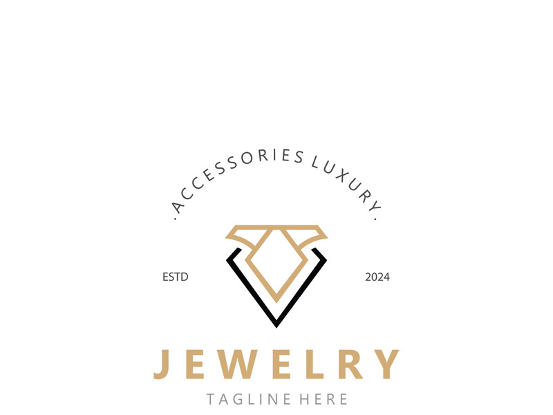 Jewelry Logo Template Design, diamond shop, accessories fashion Design, simple icon