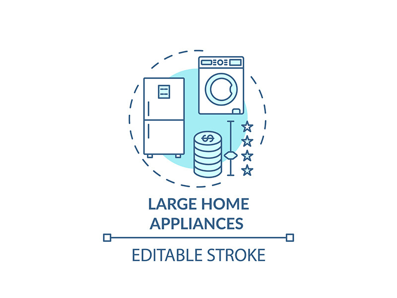 Large home appliances concept icon