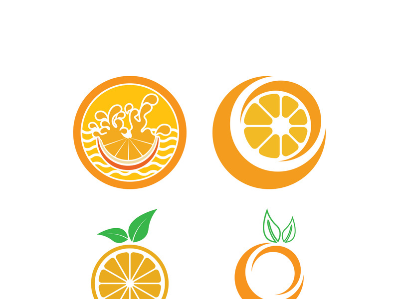 Orange logo design vector icon illustration design