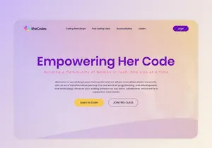 ShesCode Hero Section Redesign