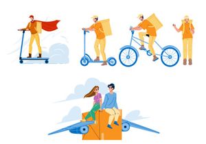 Delivery courier characters