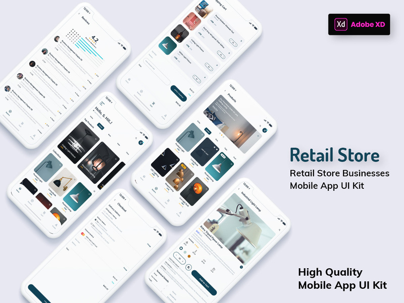 Retail Store Mobile App Light Version (XD)