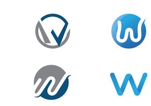W Letter Logo Template design
