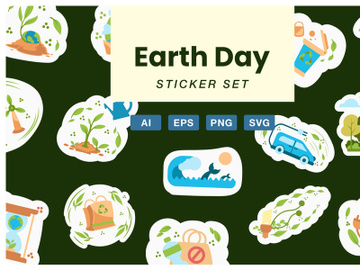 Earth Day Sticker Set preview picture