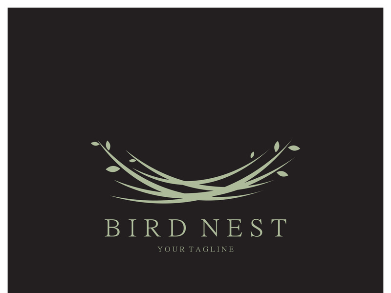 bird nest logo icon illustration design template, for bird farm, bird business, bird house, bird conservation with modern minimalist vector concept