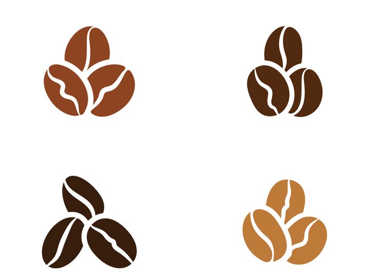 Coffee bean icon illustration