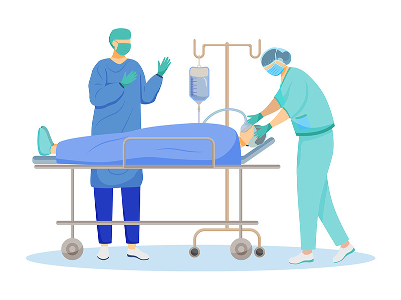 Surgical operation flat vector illustration