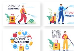 6 Power Washing Illustration