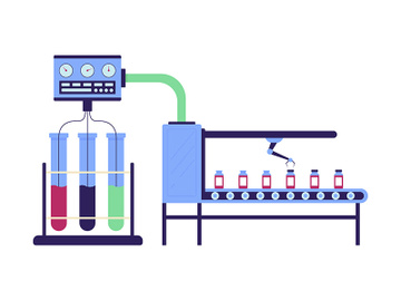 Laboratory for vaccine production flat concept vector illustration preview picture