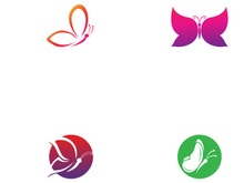 Colorful butterfly logo design.