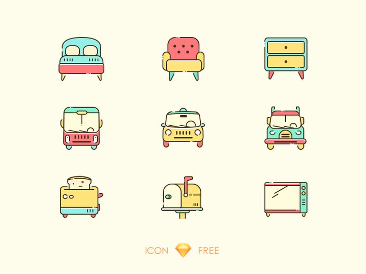 Sketch Icons - free pack