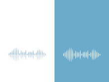 Sound waves vector illustration design template