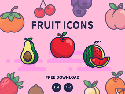 Fruit Icons - Free SVG