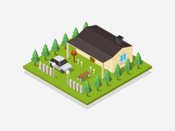 Isometric house preview picture