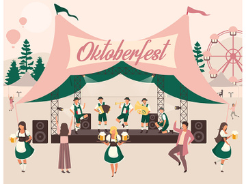 Oktoberfest flat vector illustration preview picture