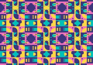 Red Blue Green Abstract geometric pattern