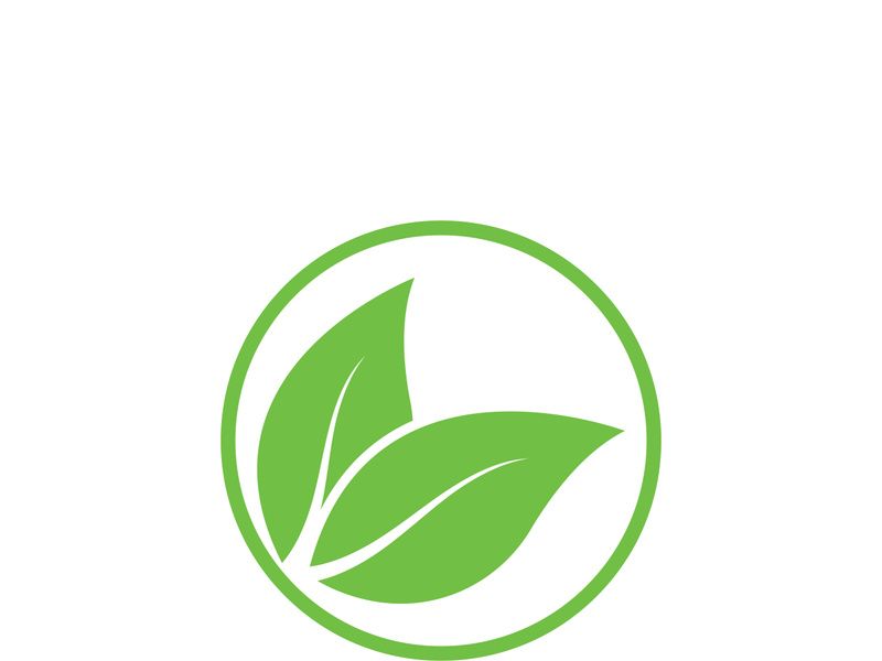 Logos of green tree leaf ecology nature element vector