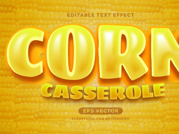 Corn Casserole Editable Text effect Style preview picture
