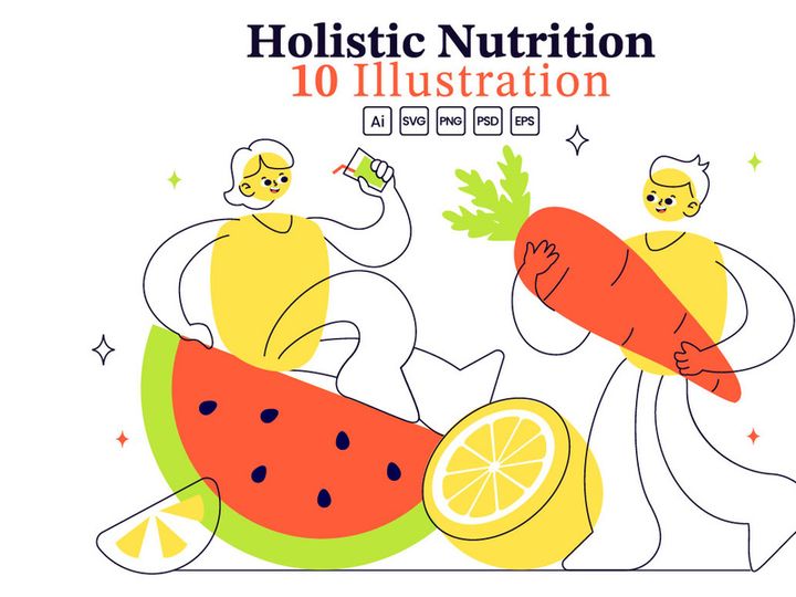 10 Holistic Nutrition Illustration