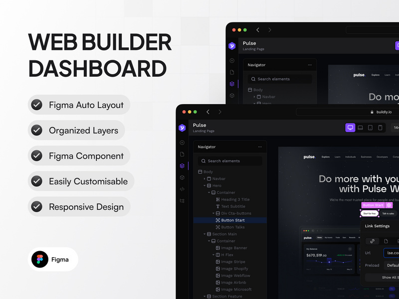 Buildy - Web Builder Dashboard