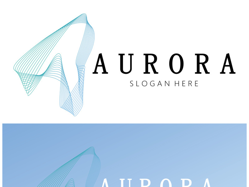 aurora logo design icon illustration vector template