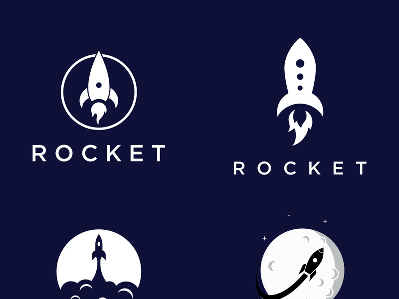 Creative and modern rocket logo,starship launch template.