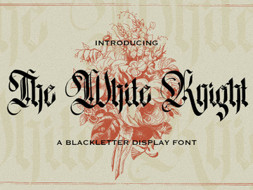 The White Knight - Blackletter Font preview picture