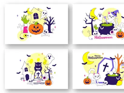 10 Halloween Festive Illustration