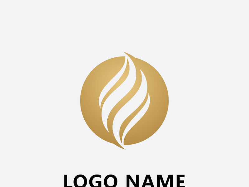 Hair logo  hair wave icon  vector template