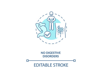No digestive disorders concept icon preview picture
