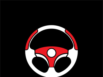 Steering Wheel vector image logo icon preview picture