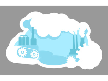 Urban pollution 2D vector web banner, poster preview picture