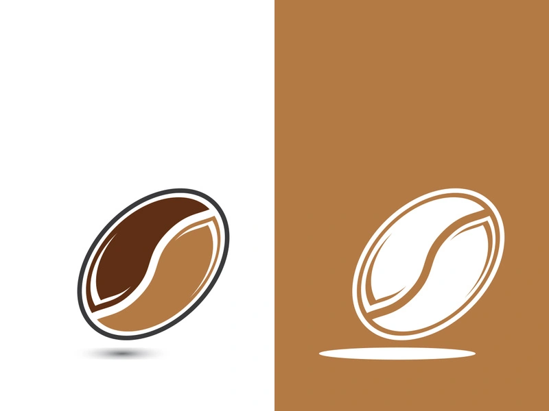 Coffee bean icon vector illustration template