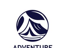 Adventure nature logo design image travel and outdoor camping adventurers, climbers template