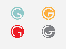 initials G logo icon Vector  design template