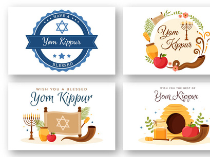13 Yom Kippur Day Celebration Illustration