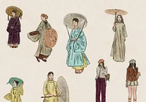 Vintage Asian Women Illustration Bundle – 20 Hand-Drawn Characters (EPS & JPEG)