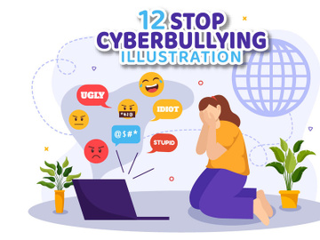 12 Stop Cyberbullying Illustration preview picture