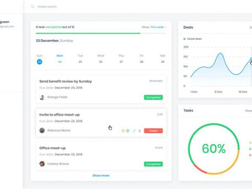SaaS CRM Dashboard UI preview picture