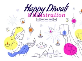 8 Diwali Vector Illustration preview picture