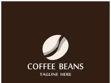 Premium coffee bean logo design.