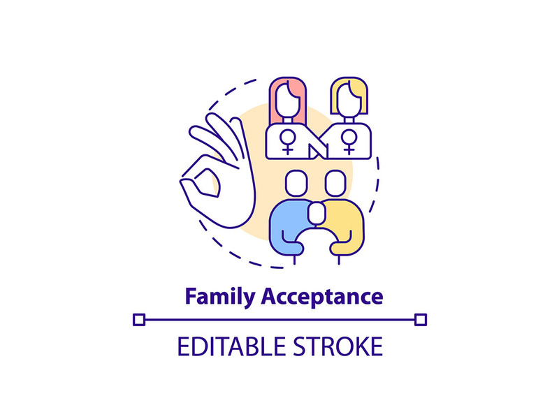 Family acceptance concept icon