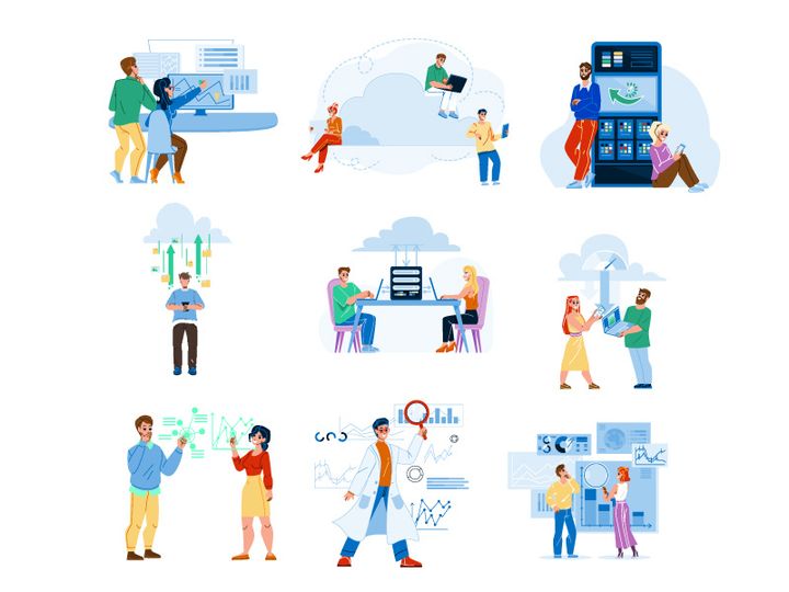 Data technology characters